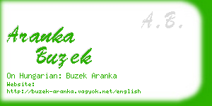 aranka buzek business card